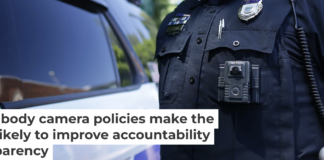 A police officer in Ipswich, Mass., wears a WatchGuard body camera on July 29, 2020. Jonathan Wiggs/The Boston Globe via Getty Images